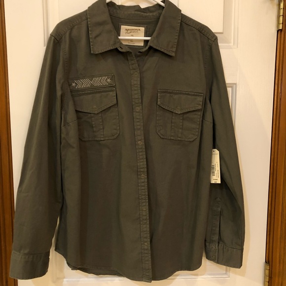 Women’s military style shacket, olive green. Size XXL. NWT - Picture 1 of 3